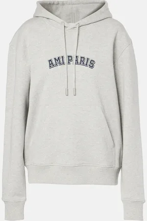 Ami Logo cotton jersey hoodie