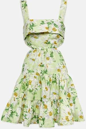 ALÉMAIS Astra floral cutout minidress