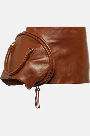 Acne Studios Low-rise leather miniskirt