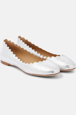 Chloé Lauren croc-effect leather ballet flats