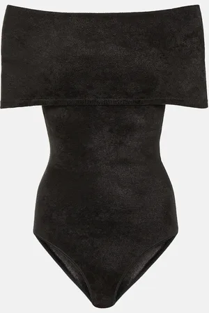 Alaïa Off-shoulder velvet bodysuit