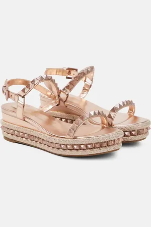 Christian Louboutin Pyraclou leather espadrilles