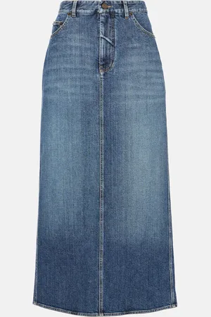 Ralph Lauren High-rise denim maxi skirt