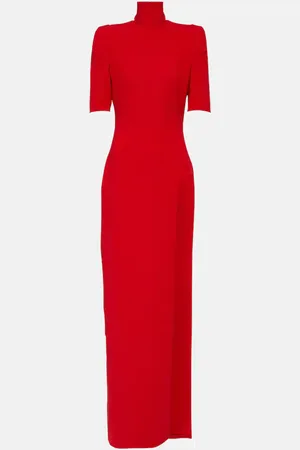 Monot High-neck crÃªpe maxi dress