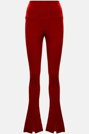 Norma Kamali Flared velvet leggings
