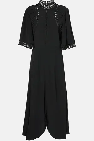 Marant Etoile Elidia lace-trimmed midi dress