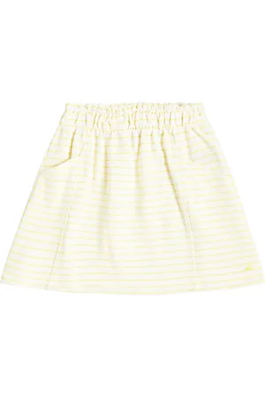 BONPOINT Striped cotton jersey skirt