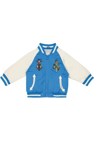 Stella McCartney Baby embroidered satin bomber jacket