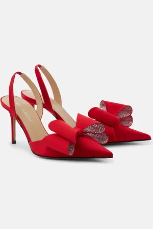 Mach & Mach Le Cadeau 85 bow-detail satin pumps