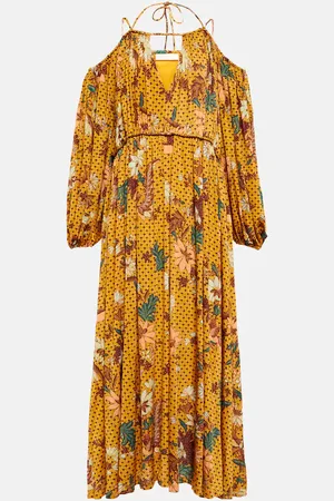 ULLA JOHNSON Noemi floral printed jersey midi dress