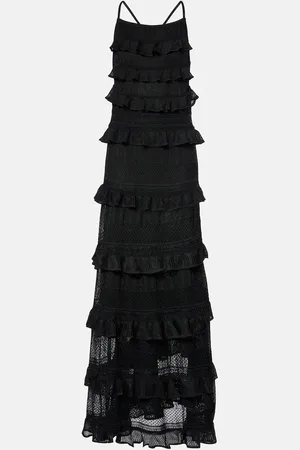 ZIMMERMANN Illustration ruffled knitted maxi dress