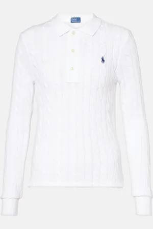 Ralph Lauren Cable-knit cotton polo sweater