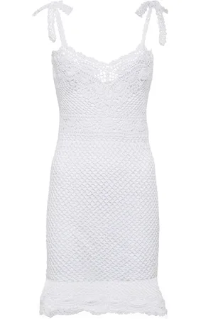 ANNA KOSTUROVA Elizabeth cotton crocheted minidress