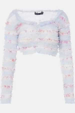 SUSAN FANG Ruffled cropped cardigan