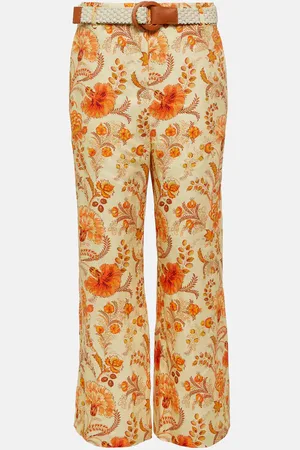 ZIMMERMANN Junie cropped linen flared pants