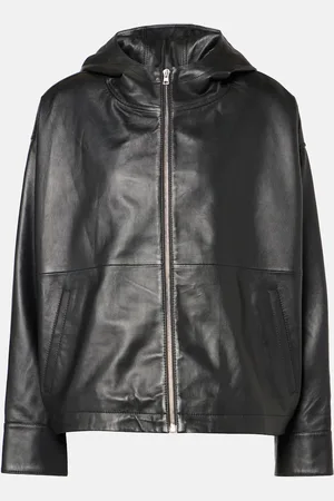 YVES SALOMON Hooded leather jacket