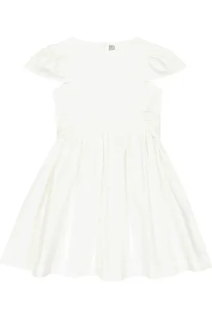 Il gufo Bow-embellished cotton-sateen minidress