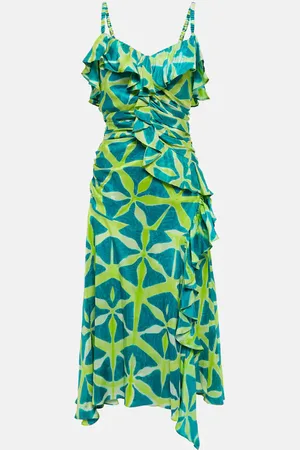 ULLA JOHNSON Zoya printed silk midi dress