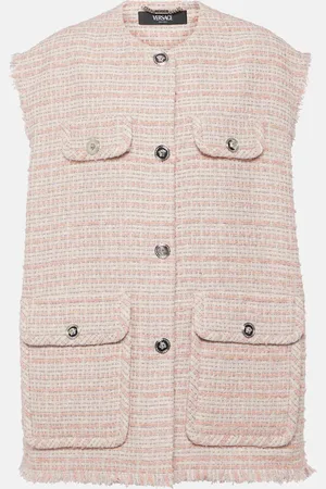 VERSACE Oversized tweed vest