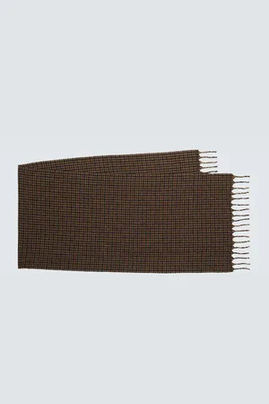 Loro Piana Houndstooth cashmere scarf
