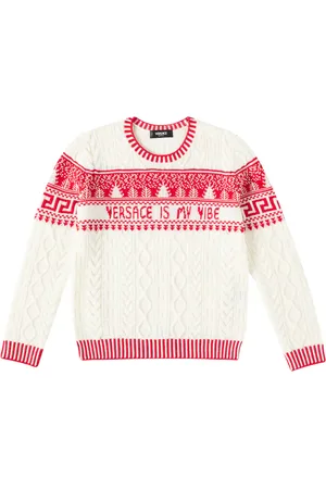 VERSACE Fair Isle virgin wool sweater