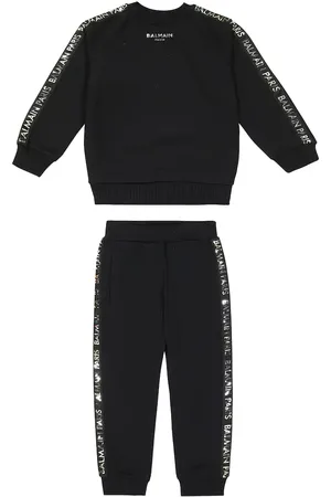 Balmain Cotton fleece sweatshirt and sweatpants set