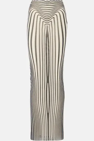 Jean Paul Gaultier The Navy Blue Body Morphing maxi skirt
