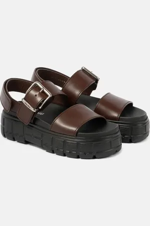 Miu Miu 50 leather platform sandals