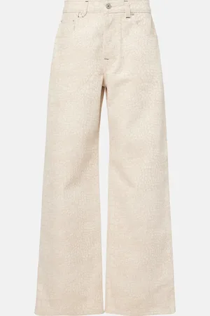 Jacquemus Croc-effect wide-leg jeans
