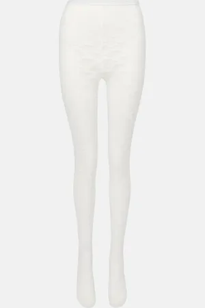 Self-Portrait Floral lace tights