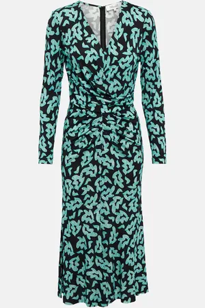 Diane von Furstenberg Printed ruched midi dress
