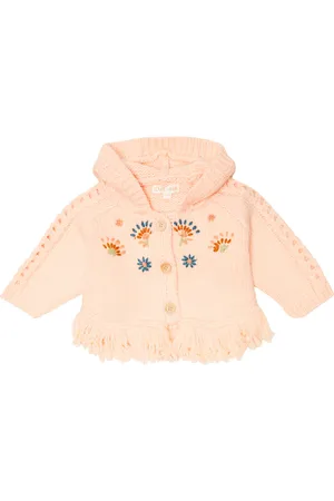 Louise Misha Baby Clara embroidered wool-blend cardigan