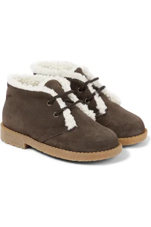 PèPè Faux shearling-lined suede ankle boots