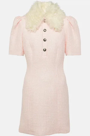 Alessandra Rich Sequined collared tweed minidress