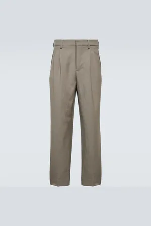 Ami Wool gabardine straight pants