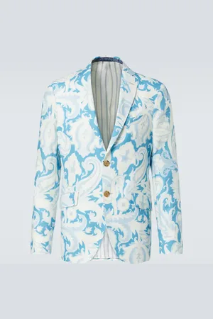 Etro Printed single-breasted cotton blazer
