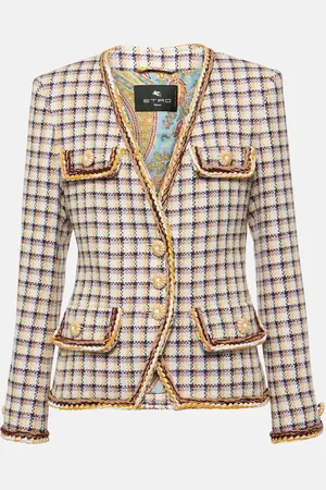 Etro Checked cotton-blend jacket