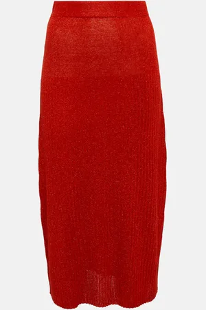 Joseph Metallic knit midi skirt