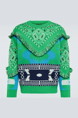 Alanui Icon Bandana jacquard virgin wool sweater