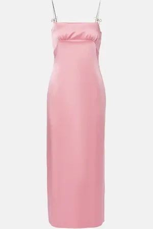 BLUMARINE Envers embellished satin midi dress