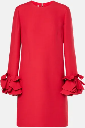 VALENTINO Crepe Couture ruffled minidress