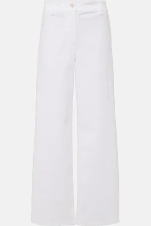 NILI LOTAN Megan cotton twill wide-leg pants