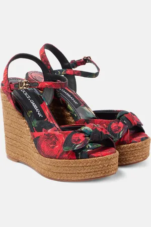 Dolce & Gabbana Floral canvas espadrille wedges