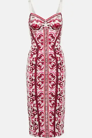 Dolce & Gabbana Printed marquisette midi dress