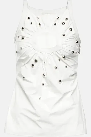 JACQUES WEI Embellished cutout tank top