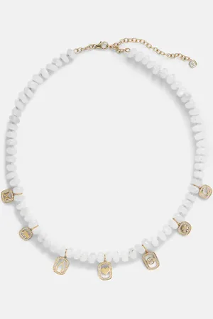 Sydney Evan Multi-charm 14kt gold necklace with moonstone and diamonds