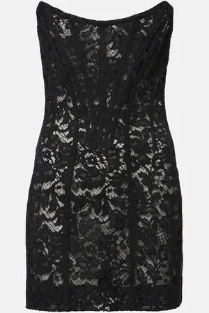 Dolce & Gabbana Floral cotton-blend lace minidress