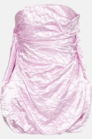 The Attico Strapless satin minidress