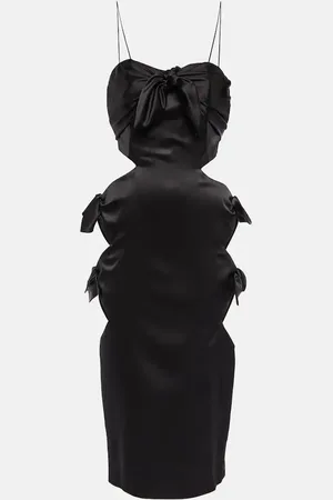 Alessandra Rich Cut-out silk-blend midi dress