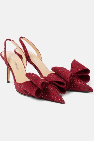 Mach & Mach Le Cadeau 85 suede slingback pumps
